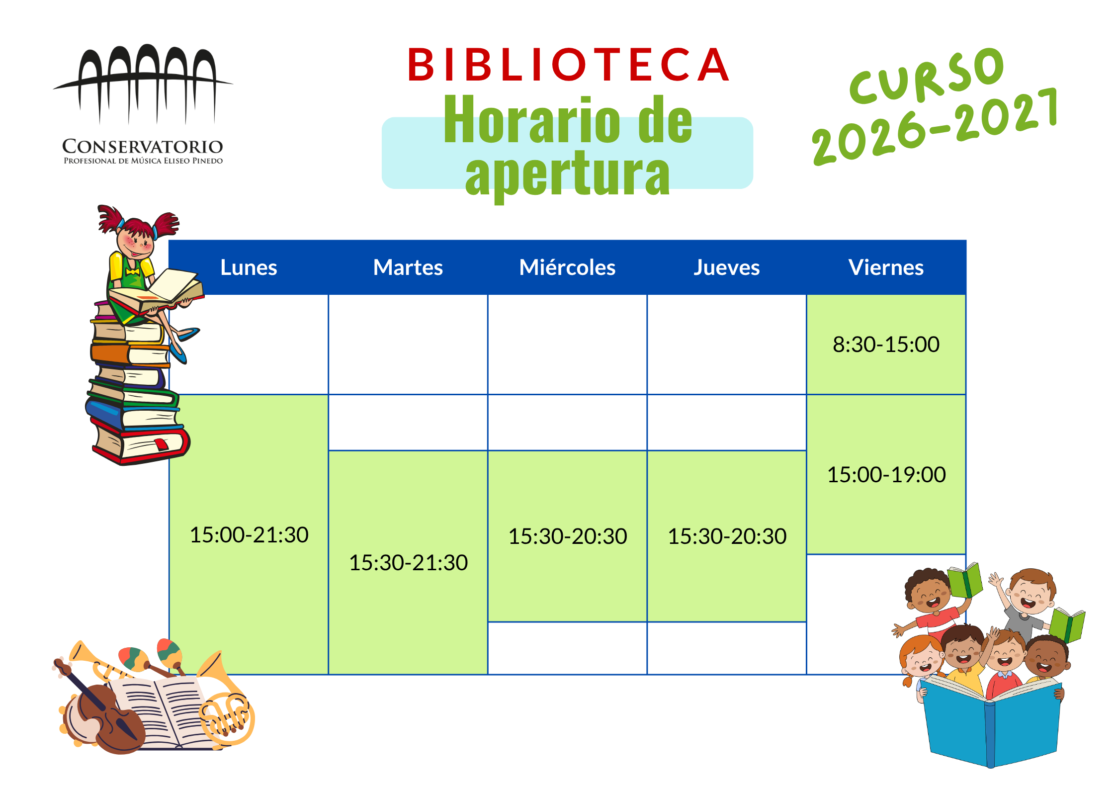 Horario Biblioteca 2026-2027